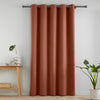 Catherine Lansfield Wilson Velvet Thermal Ready Made Eyelet Door Curtain Terracotta