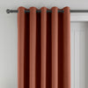 Catherine Lansfield Wilson Velvet Thermal Ready Made Eyelet Door Curtain Terracotta