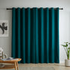 Catherine Lansfield Wilson Velvet Thermal Ready Made Eyelet Blackout Curtains Green