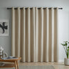 Catherine Lansfield Wilson Velvet Thermal Ready Made Eyelet Blackout Curtains Natural