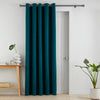 Catherine Lansfield Wilson Velvet Thermal Ready Made Eyelet Door Curtain Green