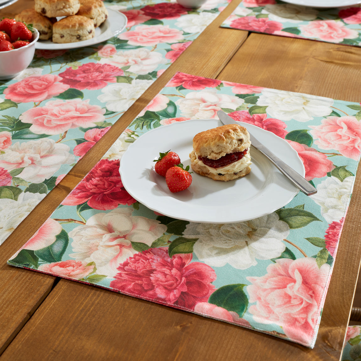 The Royal Horticultural Society Pair of Rose Garden 34x46cm Placemats Green