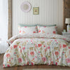 Catherine Lansfield Ella Poppy Duvet Cover Bedding Set Cream