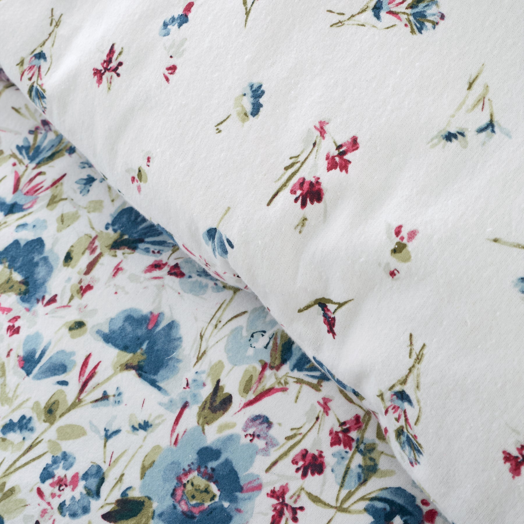 Bianca Brushed Ophelia Floral Duvet Cover Bedding Set Blue