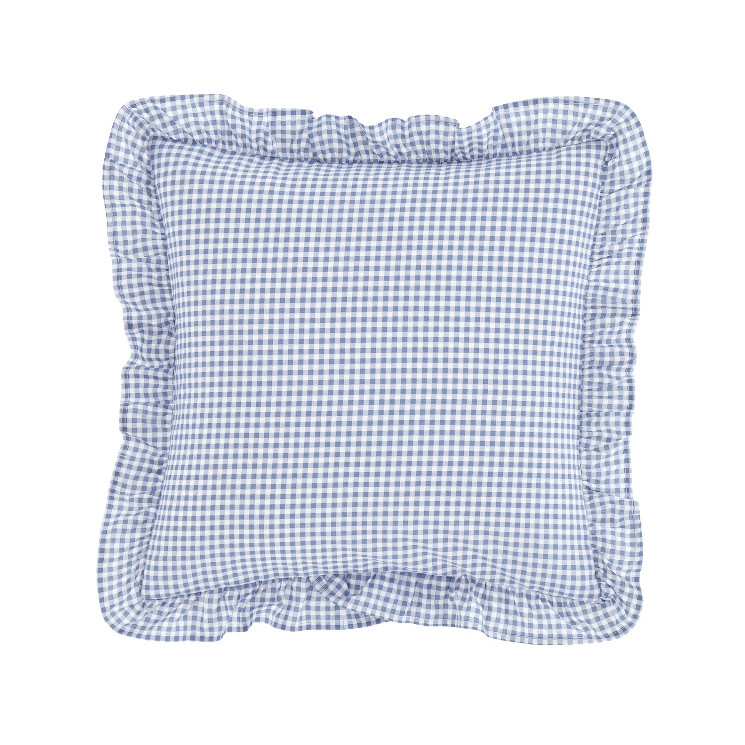 Catherine Lansfield Lucie Floral Reversible 45cm x 45cm Filled Cushion Blue