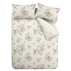 Catherine Lansfield Mistletoe Robins Brushed Duvet Cover Bedding Set Cream
