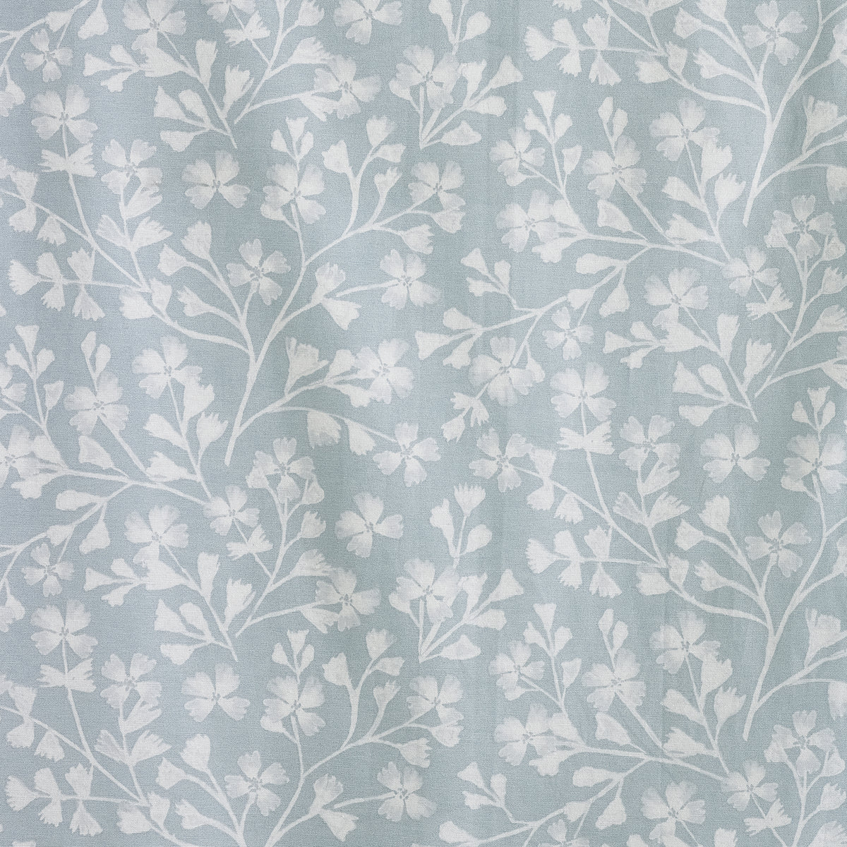 Catherine Lansfield Brooke Floral Ready Made Pencil Pleat Curtains Duckegg