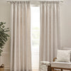 Catherine Lansfield Brooke Floral Ready Made Pencil Pleat Curtains Natural
