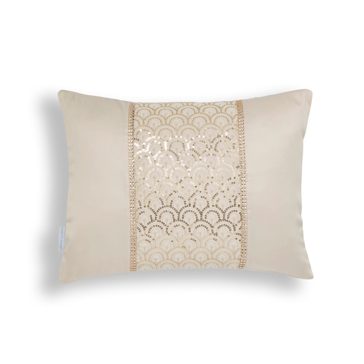 Catherine Lansfield Deco Sequin Filled Boudoir 30cm x 40cm Champagne