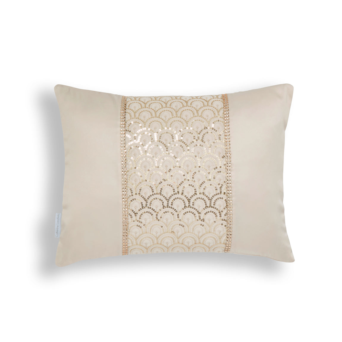 Catherine Lansfield Deco Sequin Filled Boudoir 30cm x 40cm Champagne