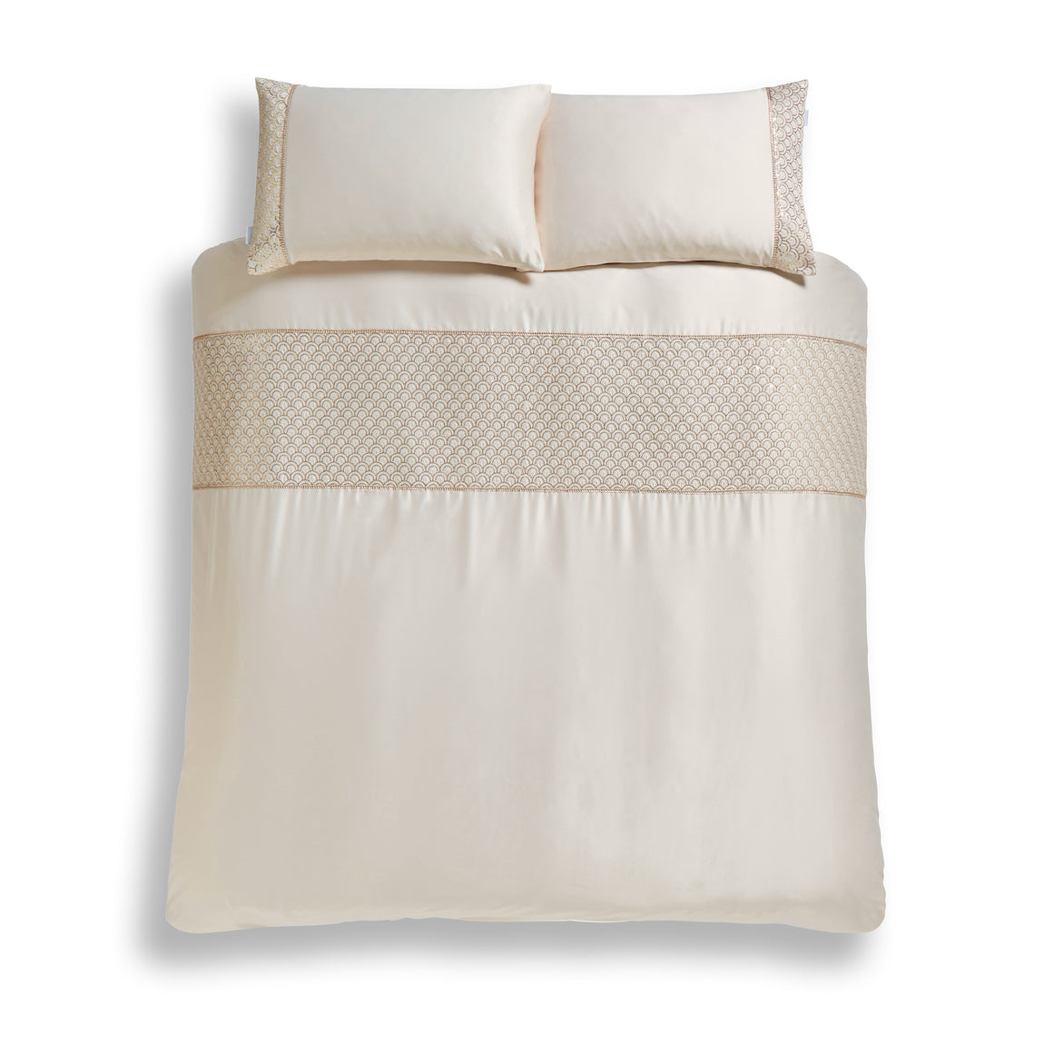 Catherine Lansfield Deco Sequin Duvet Cover Bedding Set Champagne
