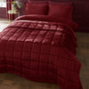 Catherine Lansfield Kingsley Matt Velvet 220cm x 220cm Bedspread Burgundy