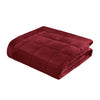 Catherine Lansfield Kingsley Matt Velvet 220cm x 220cm Bedspread Burgundy