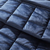 Catherine Lansfield Kingsley Matt Velvet 220cm x 220cm Quilted Bedspread Navy