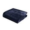 Catherine Lansfield Kingsley Matt Velvet 220cm x 220cm Quilted Bedspread Navy