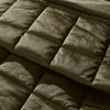 Catherine Lansfield Kingsley Matt Velvet 220cm x 220cm Quilted Bedspread Olive