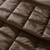 Catherine Lansfield Kingsley Matt Velvet 220cm x 220cm Bedspread Chocolate
