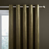 Catherine Lansfield Kingsley Matt Velvet Ready Made Eyelet Curtains 66 x 90 Olive