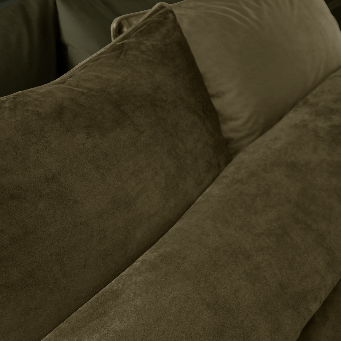 Catherine Lansfield Kingsley Matt Velvet Duvet Cover Bedding Set Olive