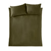 Catherine Lansfield Kingsley Matt Velvet Duvet Cover Bedding Set Olive