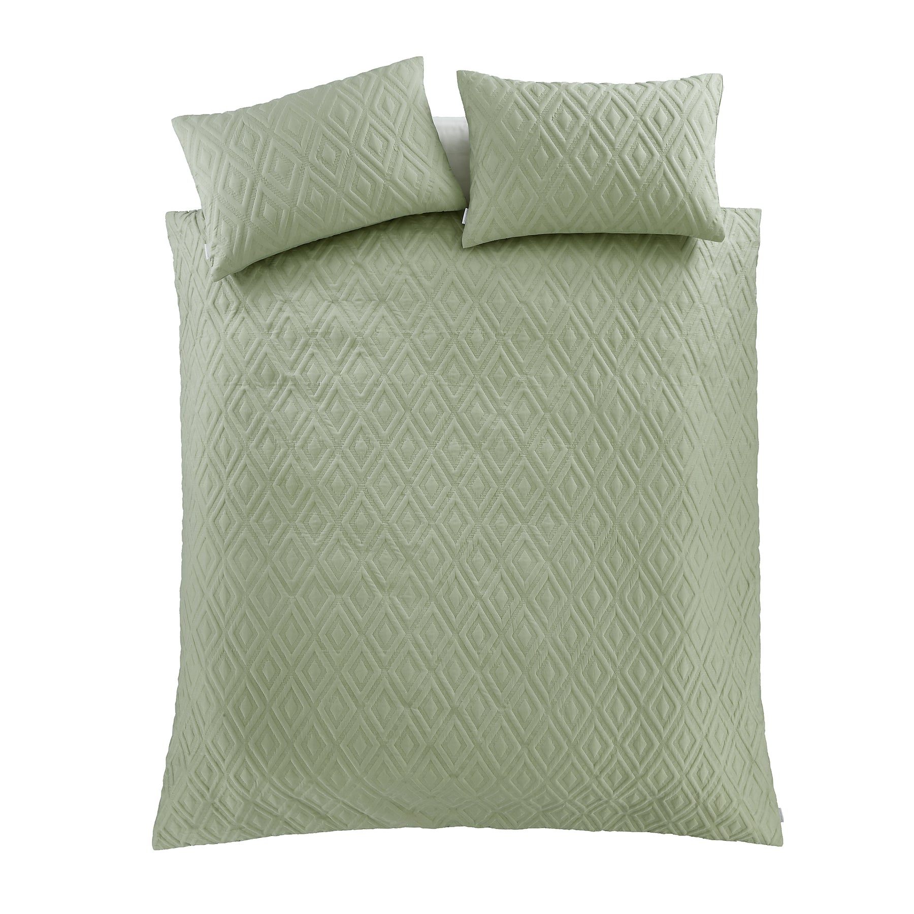 Catherine Lansfield Jacob Geo Duvet Cover Bedding Set Sage