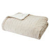 Catherine Lansfield Cosi Nori Sherpa Bedspread 220cm x 230cm Cream
