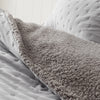 Catherine Lansfield Cosi Nori Sherpa Duvet Cover Bedding Set Silver