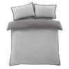 Catherine Lansfield Cosi Nori Sherpa Duvet Cover Bedding Set Silver
