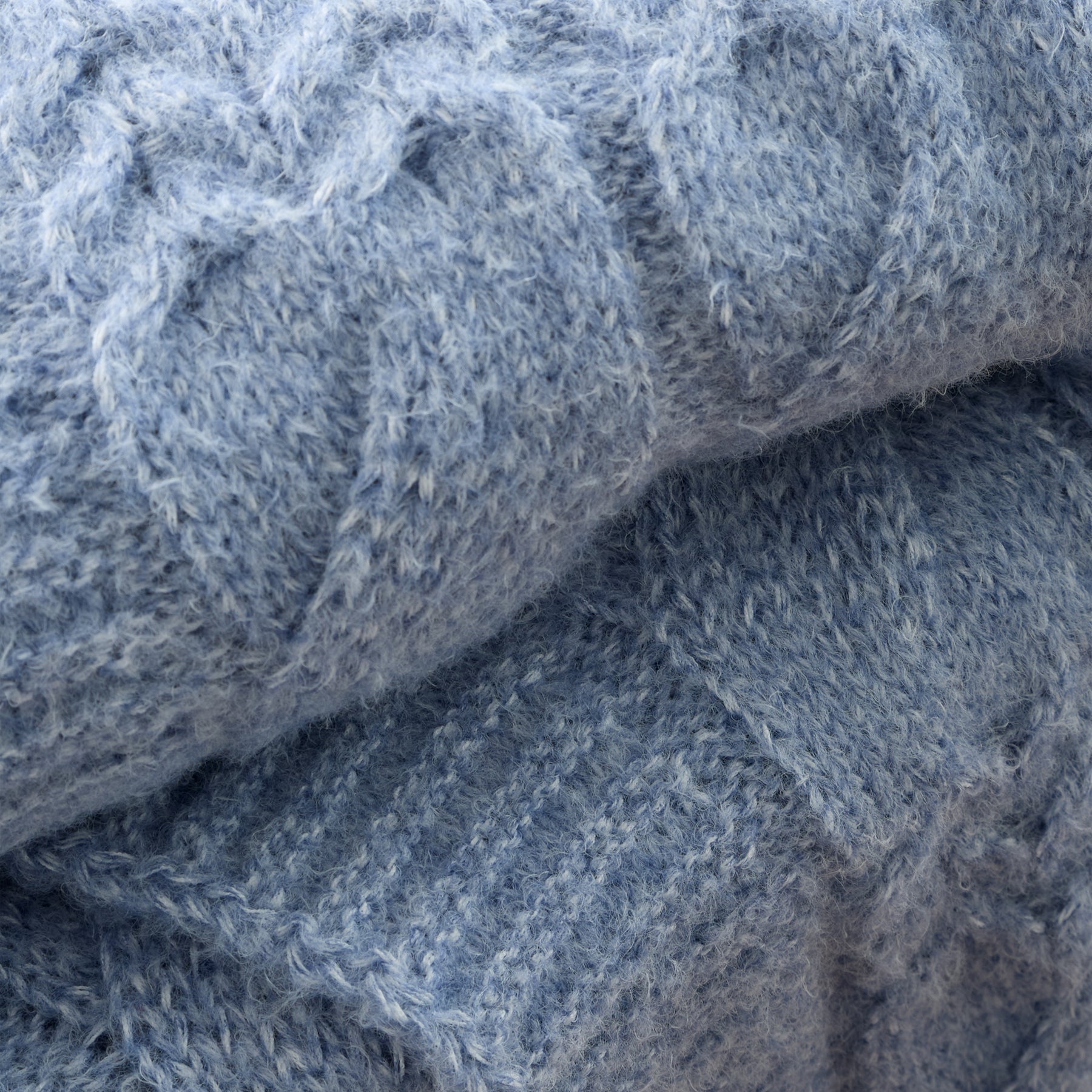 Bianca Cable Knit 150cm x 200cm Throw Blue
