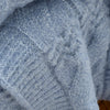 Bianca Cable Knit 150cm x 200cm Throw Blue