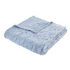 Bianca Cable Knit 150cm x 200cm Throw Blue