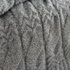 Bianca Cable Knit 150cm x 200cm Throw Grey