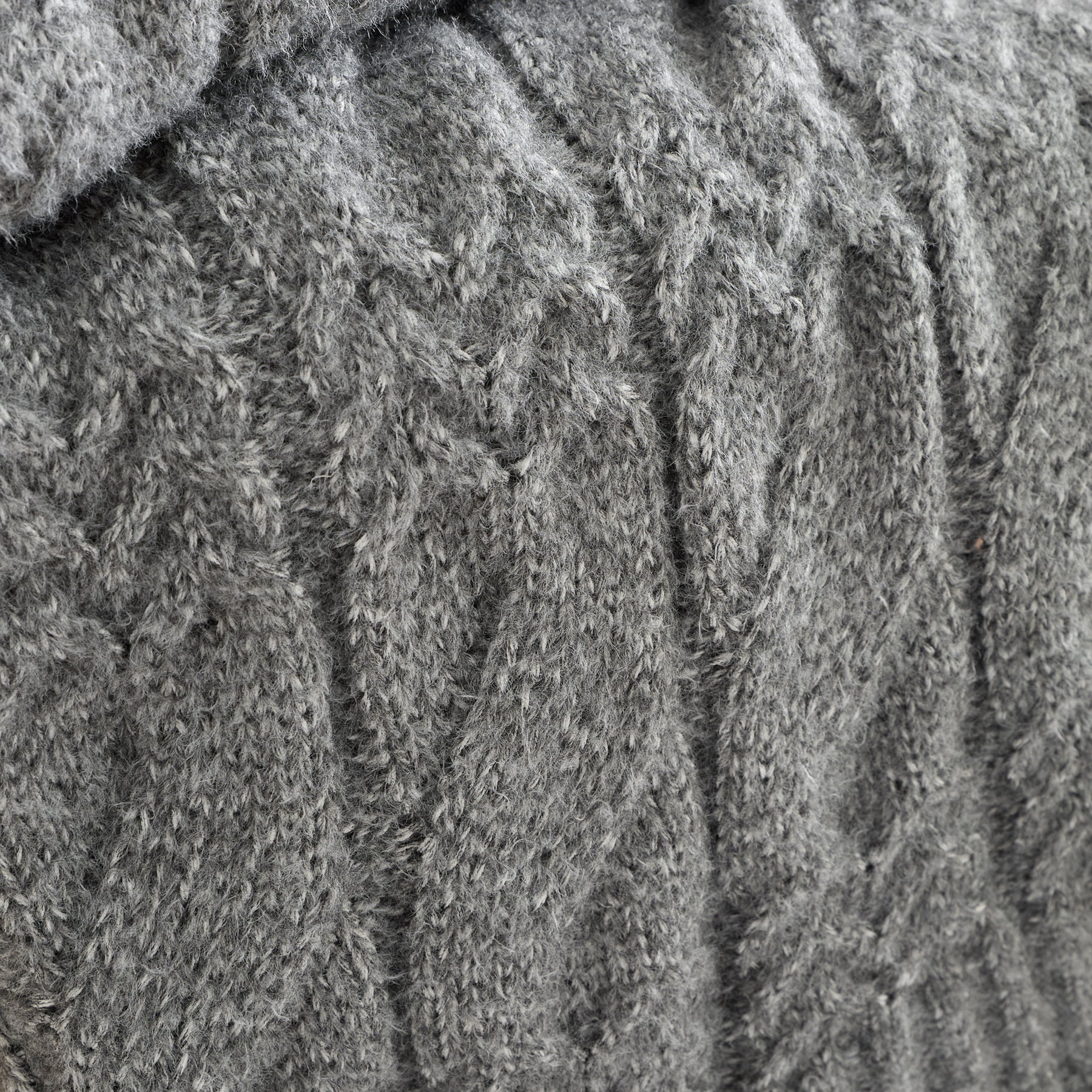 Bianca Cable Knit 150cm x 200cm Throw Grey