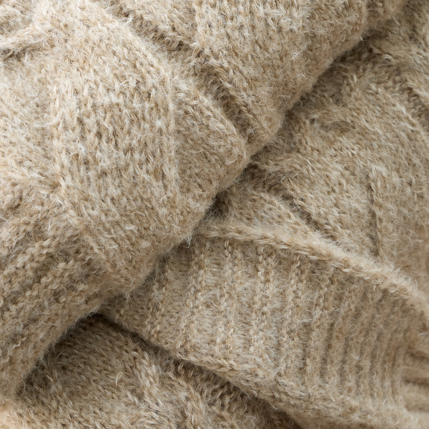 Bianca Cable Knit 150cm x 200cm Throw Natural