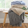 Bianca Cable Knit 150cm x 200cm Throw Natural