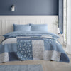 Bianca Limited Edition 220cm x 230cm Patchwork Bedspread Blue