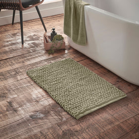 Bianca Aspen Bobble 50cm x 80cm Bath Mat Sage