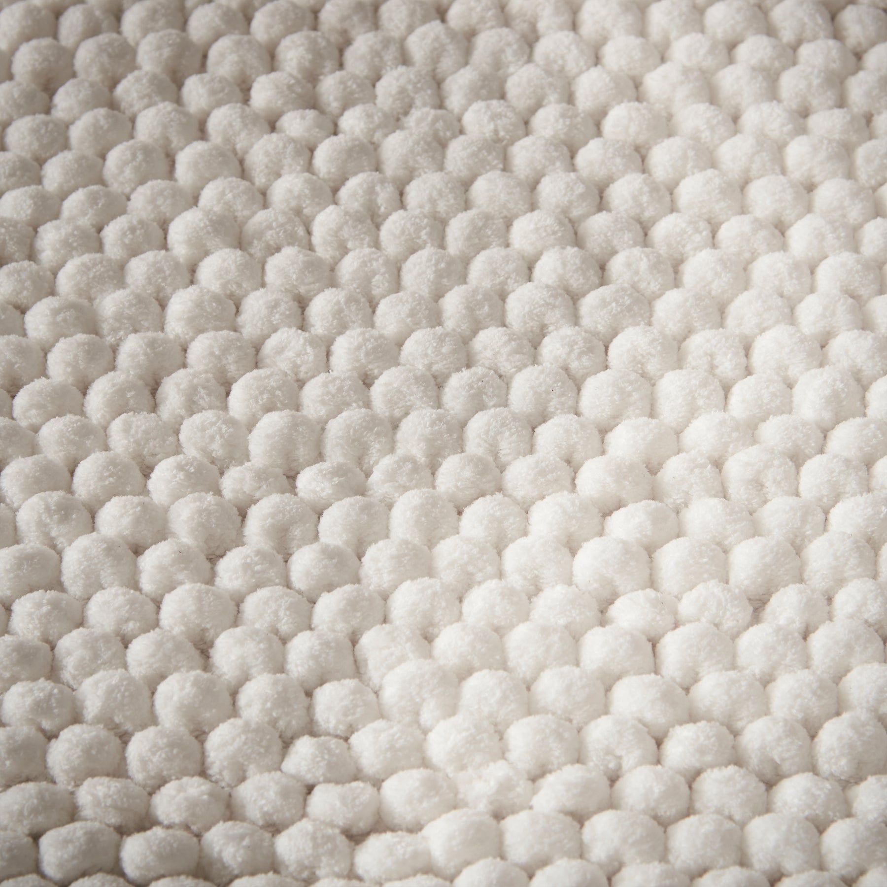 Bianca Aspen Bobble 50cm x 80cm Bath Mat White