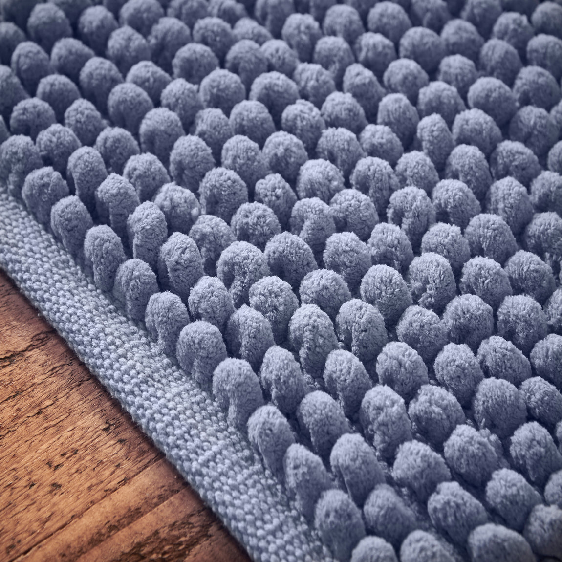Bianca Aspen Bobble 50cm x 120cm Runner Bath Mat Blue