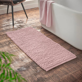 Bianca Aspen Bobble 50cm x 120cm Runner Bath Mat Pink