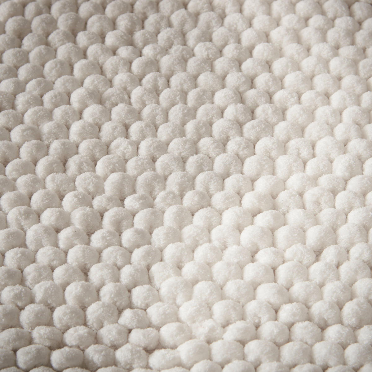 Bianca Aspen Bobble 50cm x 120cm Runner Bath Mat White