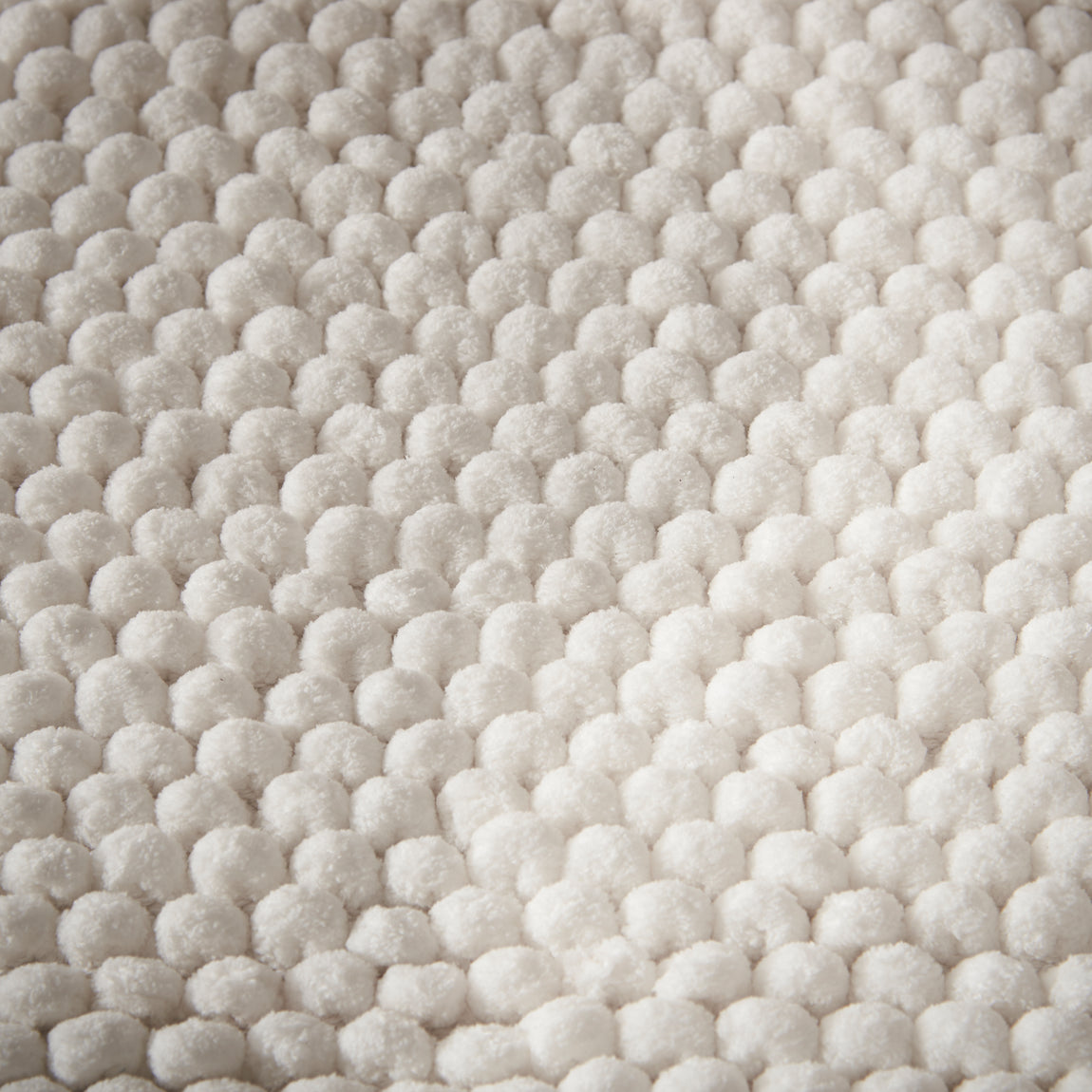 Bianca Aspen Bobble 50cm x 120cm Runner Bath Mat White