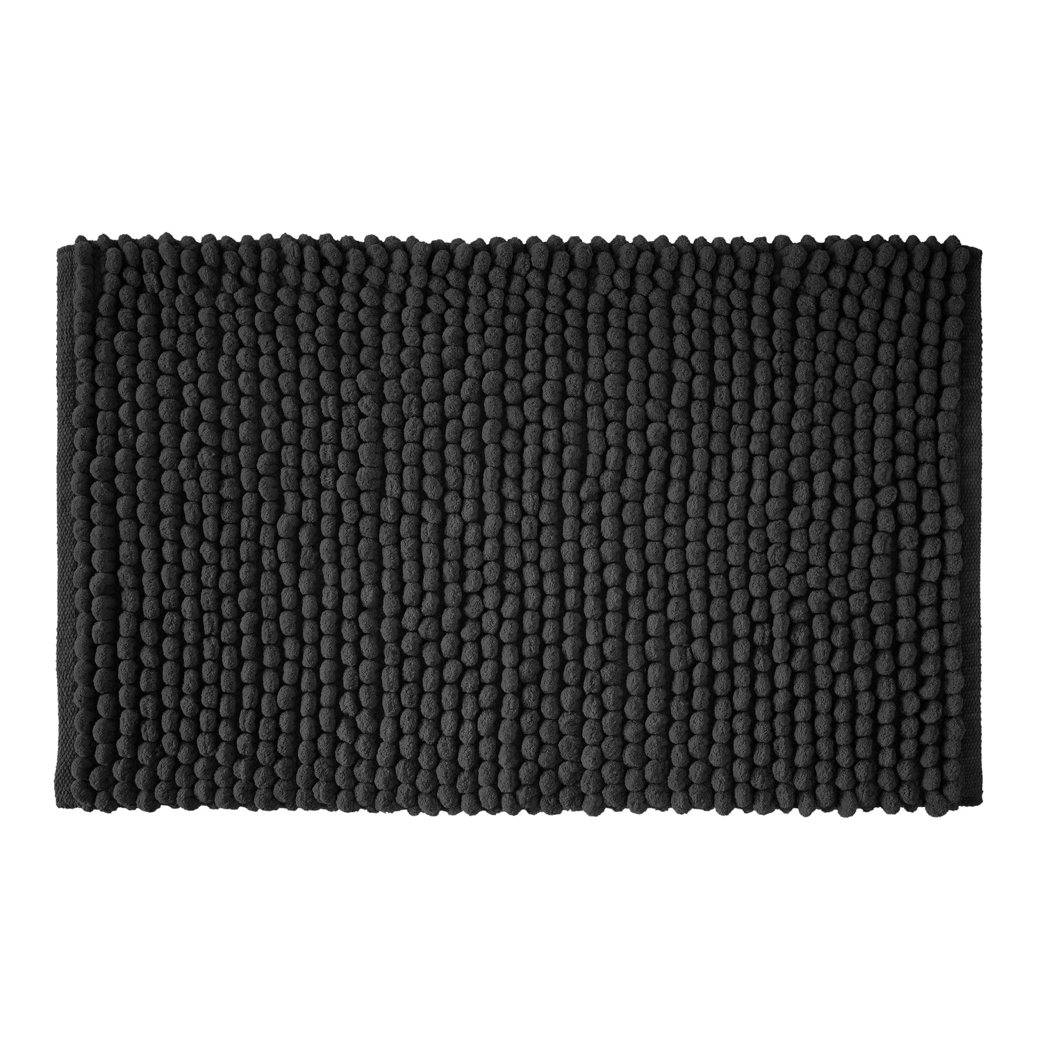 Bianca Aspen Bobble 50cm x 120cm Runner Bath Mat Black