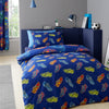 Catherine Lansfield Bright Football Duvet Cover Bedding Set Navy