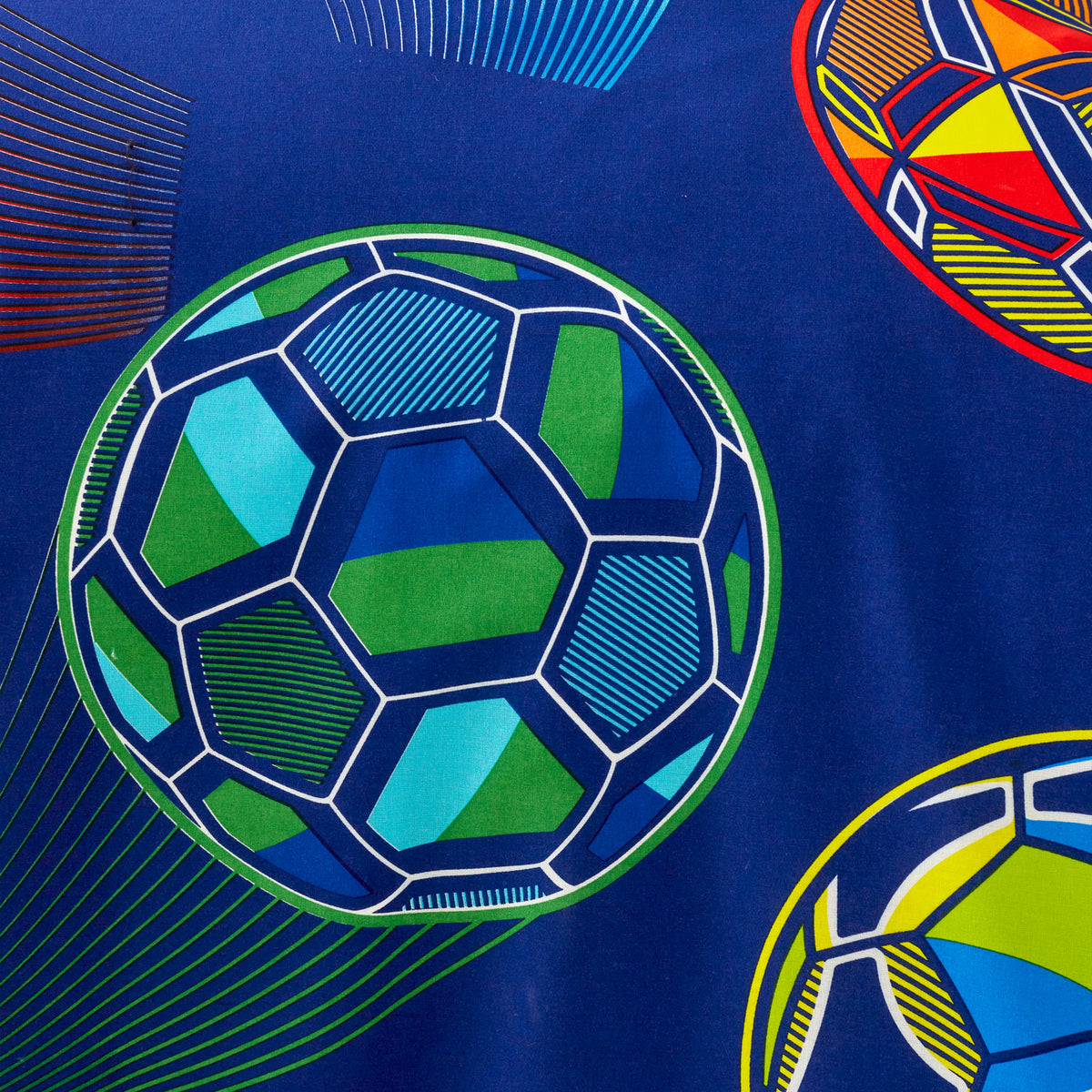 Catherine Lansfield Bright Football Duvet Cover Bedding Set Navy