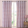 Catherine Lansfield Tilly Floral Reversible Ready Made Eyelet Curtains 66'' x 90'' Pink