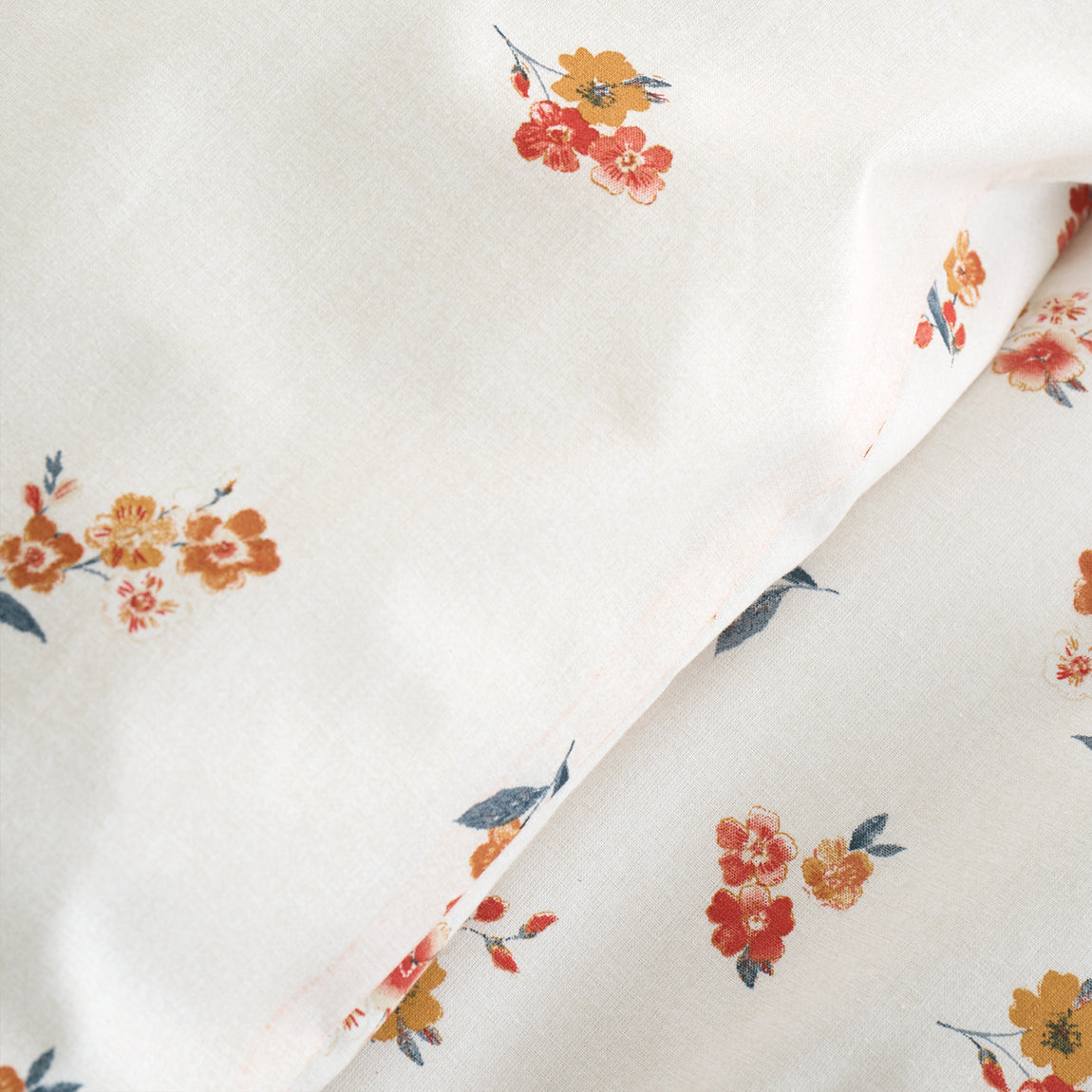 Catherine Lansfield Frill Ditsy Floral Duvet Cover Bedding Set Cream