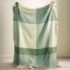 Catherine Lansfield Faux Mohair 130cm x 170cm Check Throw Green