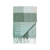 Catherine Lansfield Faux Mohair 130cm x 170cm Check Throw Green