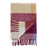 Catherine Lansfield Faux Mohair Check 130cm x 170cm Throw Plum